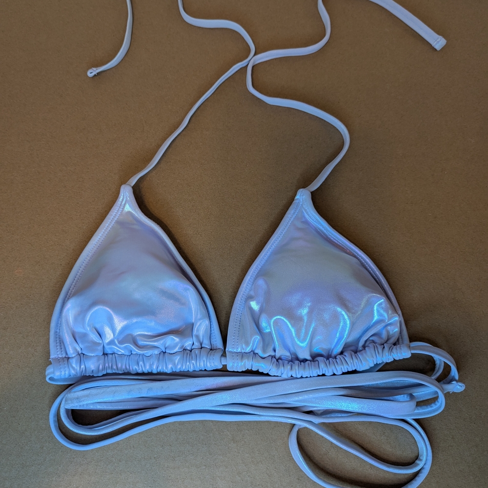Wild Fable Iridescent Light Purple  Bikini Top